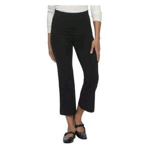 Felina Womens Black Pull-On Pants With Tummy Control Panel Smoothing Fit Size S